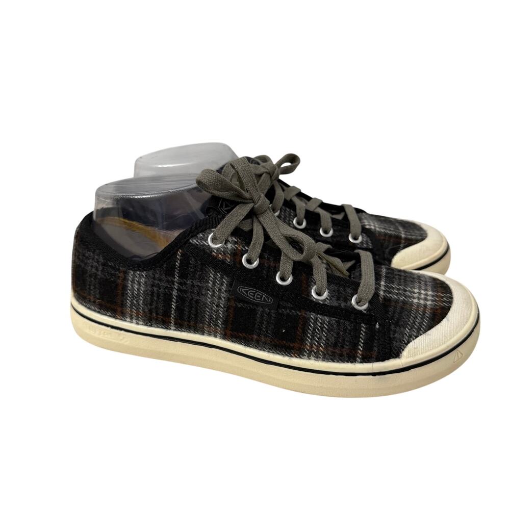 Keen Elsa V Sneakers Women's Size 9 Black Plaid Steel Grey